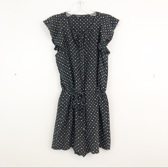 Madewell Petalplay Dotmix Silk Romper (B2) - Picture 3 of 7